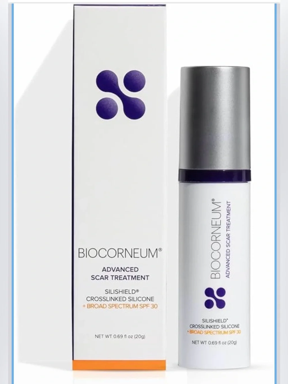 Biocorneum Silicone Scar Gel with Silishield®, SPF 30 Scar Cream, 20g